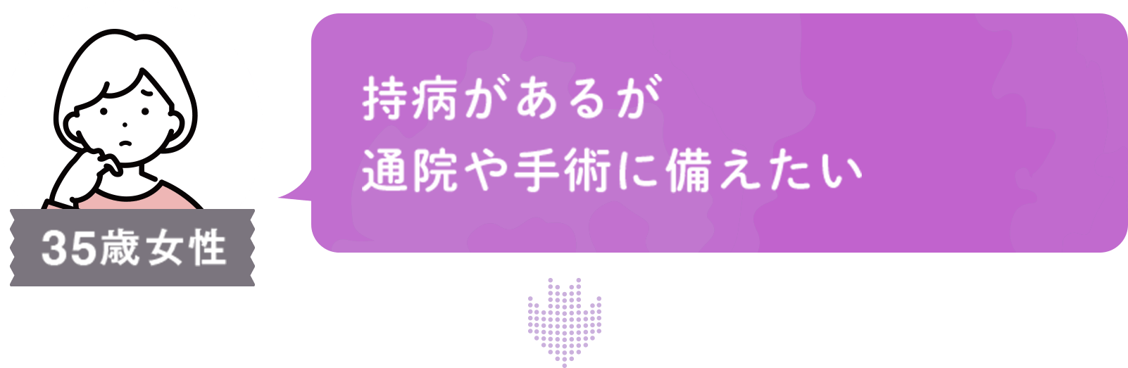 35歳女性 持病があっても通院や手術に備えたい