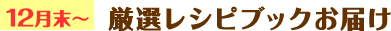 12月末〜　厳選レシピブックお届け